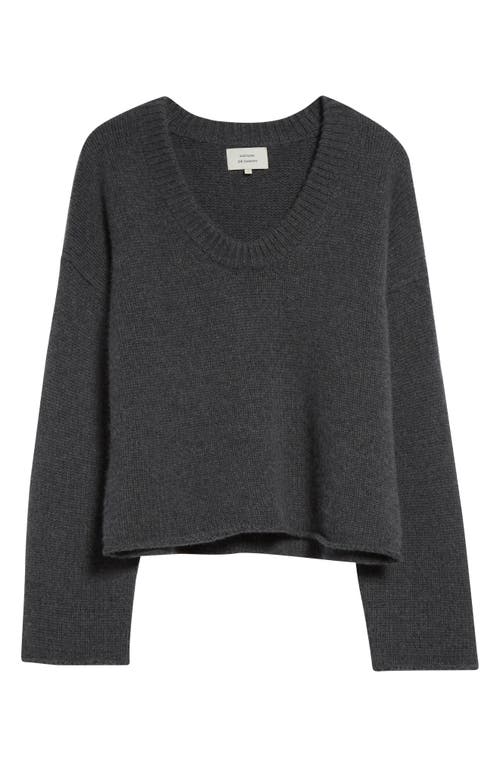 Loulou De Saison Derry Cashmere U-neck Sweater In Gray