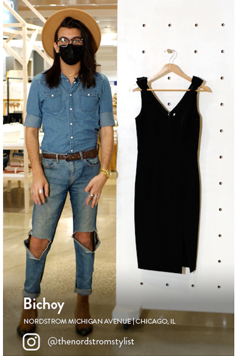 Bow Detail Sleeveless Sheath Dress video