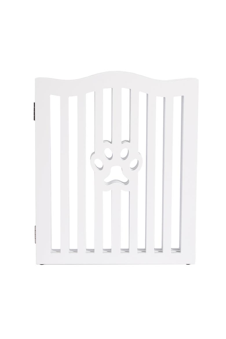 Wooden Free Standing Pet Gate for Small Dogs and Cats, Alternate, color, Multicolored