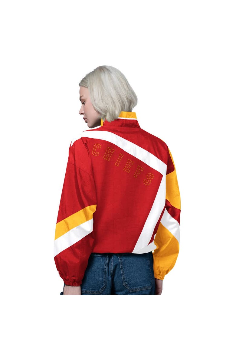 Women's Starter Red/Gold Kansas City Chiefs Vintage 1st Quarter Full-Zip Windbreaker, Alternate, color, Red