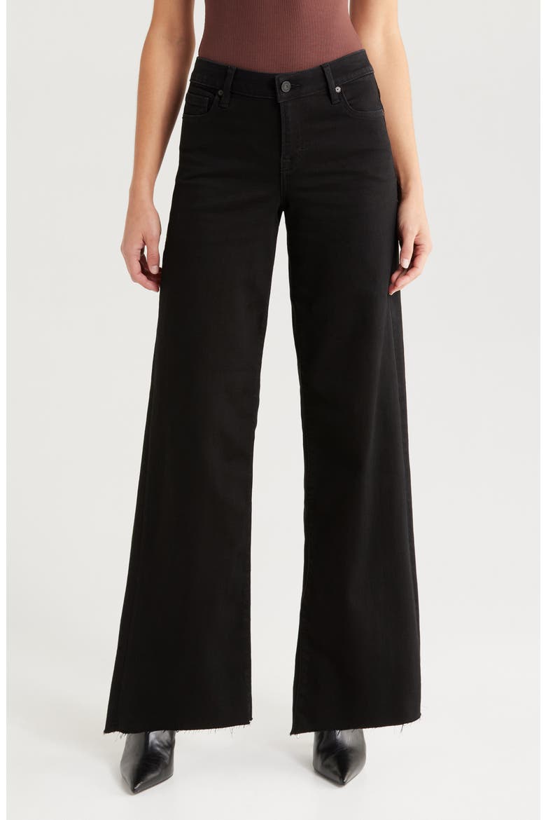 Wide Leg Jeans, Main, color, BLACK