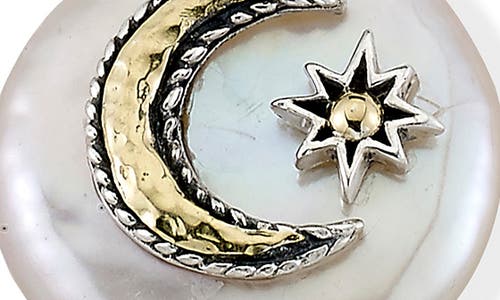 Samuel B. Two-tone Sun & Moon Mother-of-pearl Pendant Necklace In White