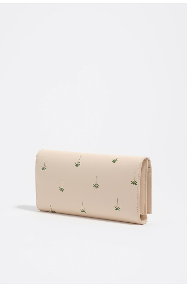 Bimba y Lola Large Leather Palms Wallet, Alternate, color, Sand