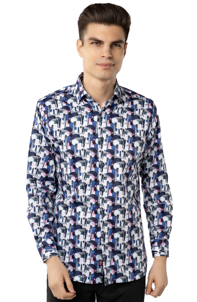 Luchiano Visconti Multi Shapes Shirt, Main, color, Multi