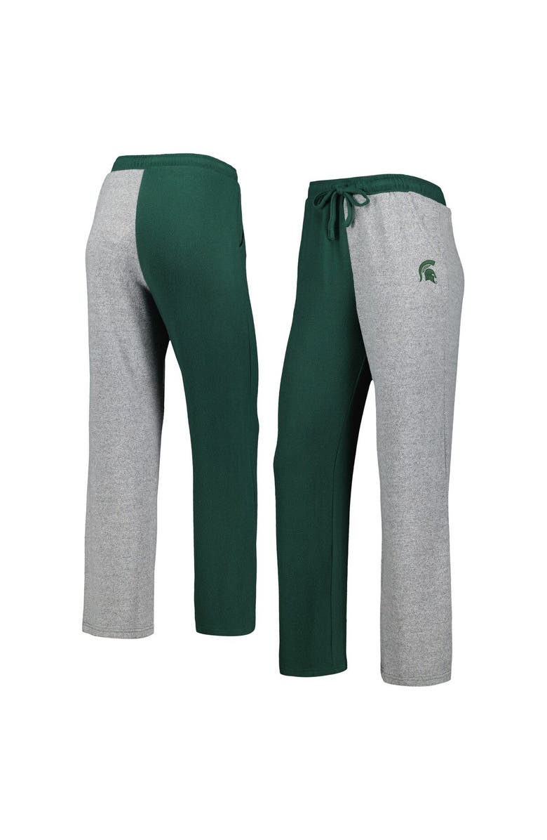 ZOOZATZ Women's ZooZatz Green/Gray Michigan State Spartans Colorblock Cozy Tri-Blend Lounge Pants, Main, color, Green