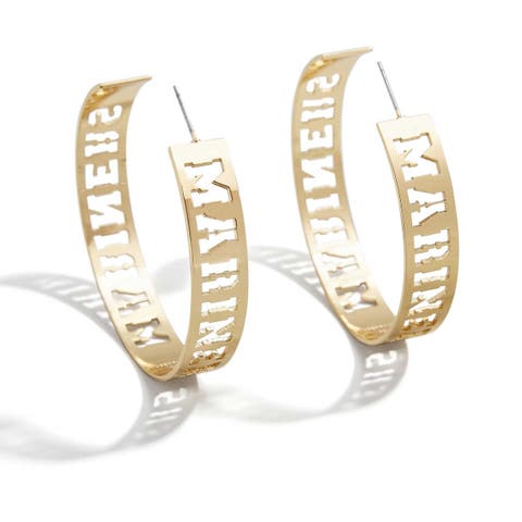 x Baublebar Seattle Mariners Large Cutout Hoop Earrings