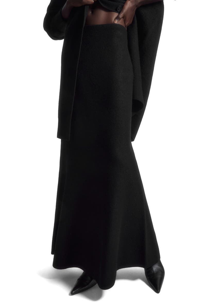 COS Trumpet Merino Wool Maxi Skirt, Main, color,