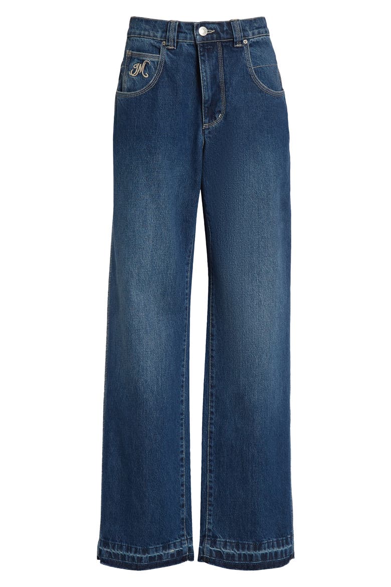 Jeyda Release Hem Wide Leg Jeans, Alternate, color, BLUE