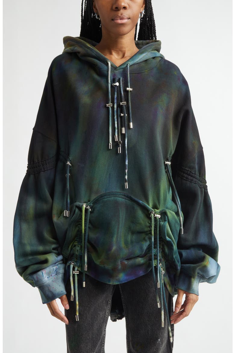 Aurora Mohawk Burst Cotton Hoodie, Main, color, AURORA
