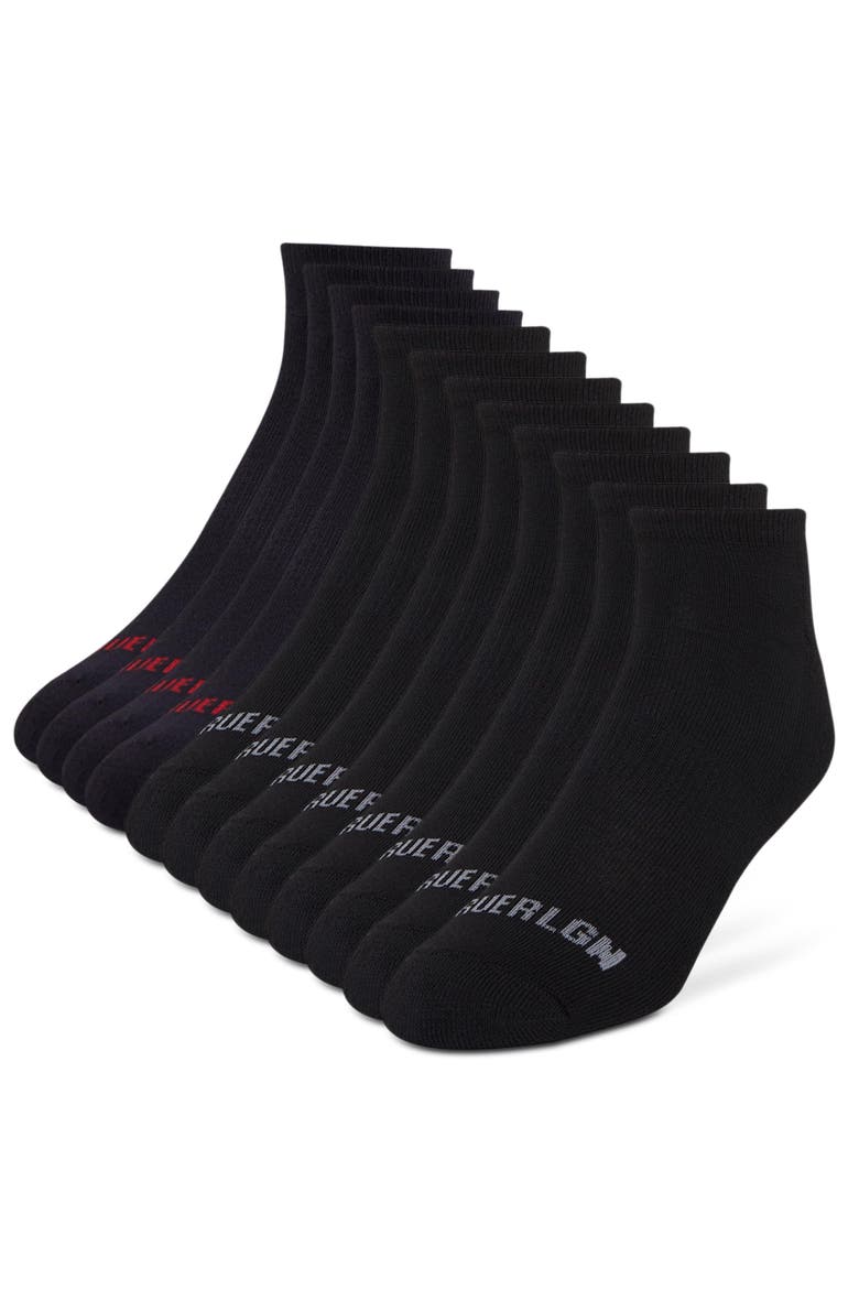 Mens Socks 6 & 12 Pairs No Show Socks for Men Premium Athletic Shoe Size 8-12, Alternate, color, Black