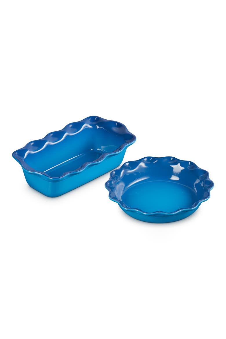 2-Piece Heritage Stoneware Pie Dish & Loaf Pan Set, Main, color, MARSEILLE