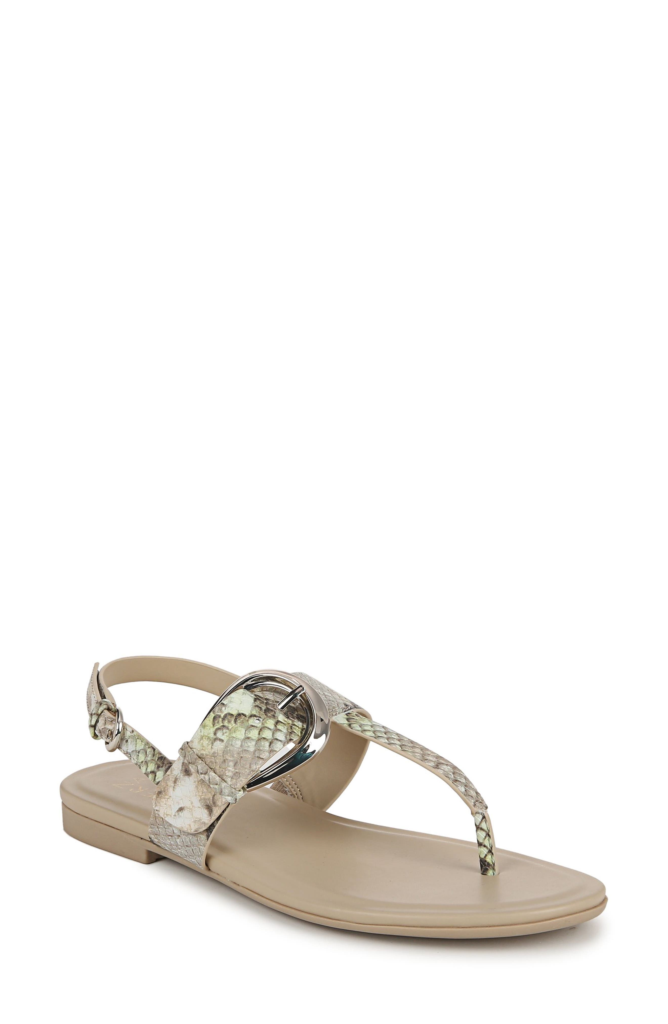 Taylor Slingback Flip Flop, Main, color, LIME FAUX SNAKE LEATHER