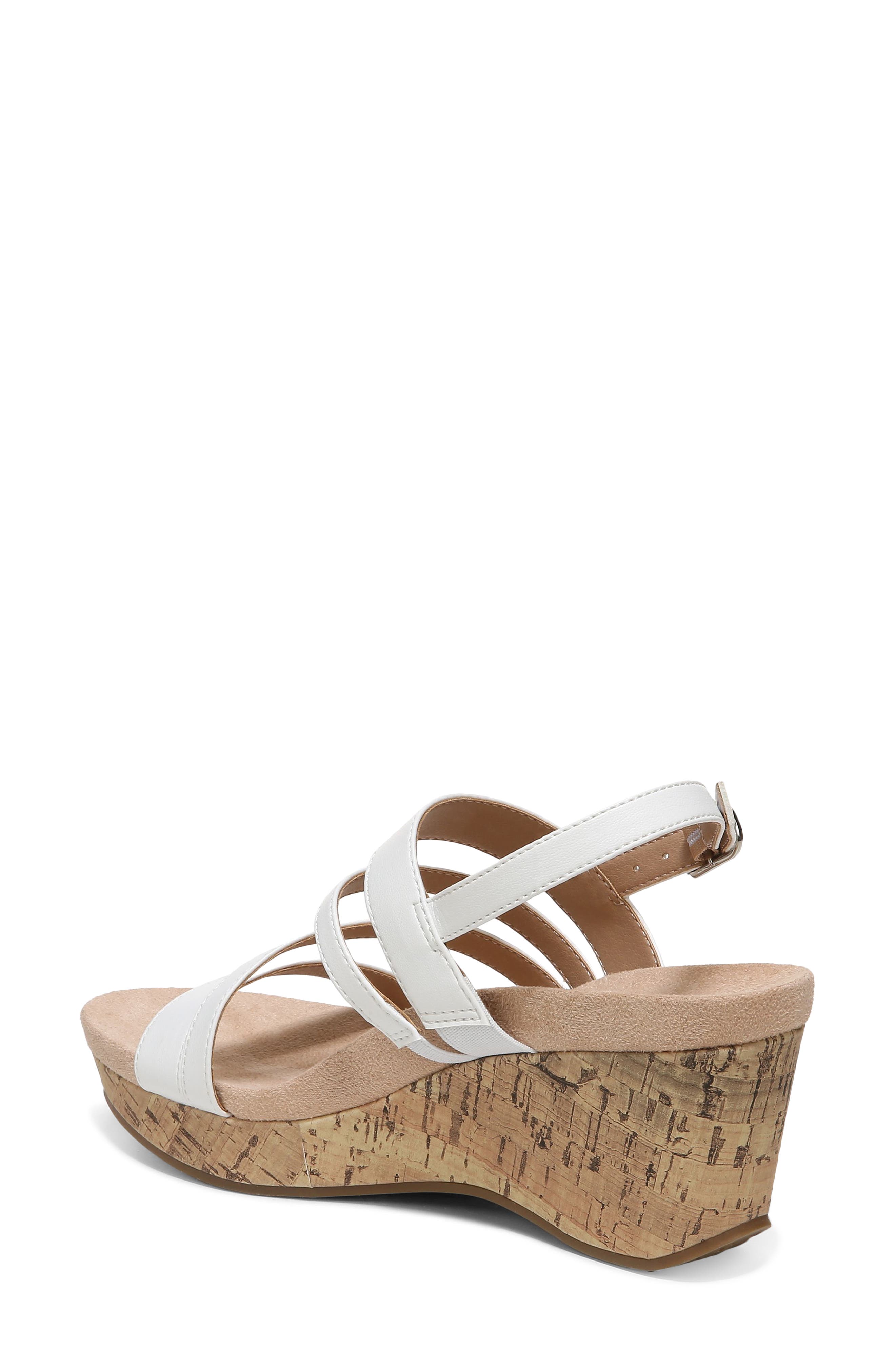 Discover Wedge Sandal, Alternate, color, WHITE