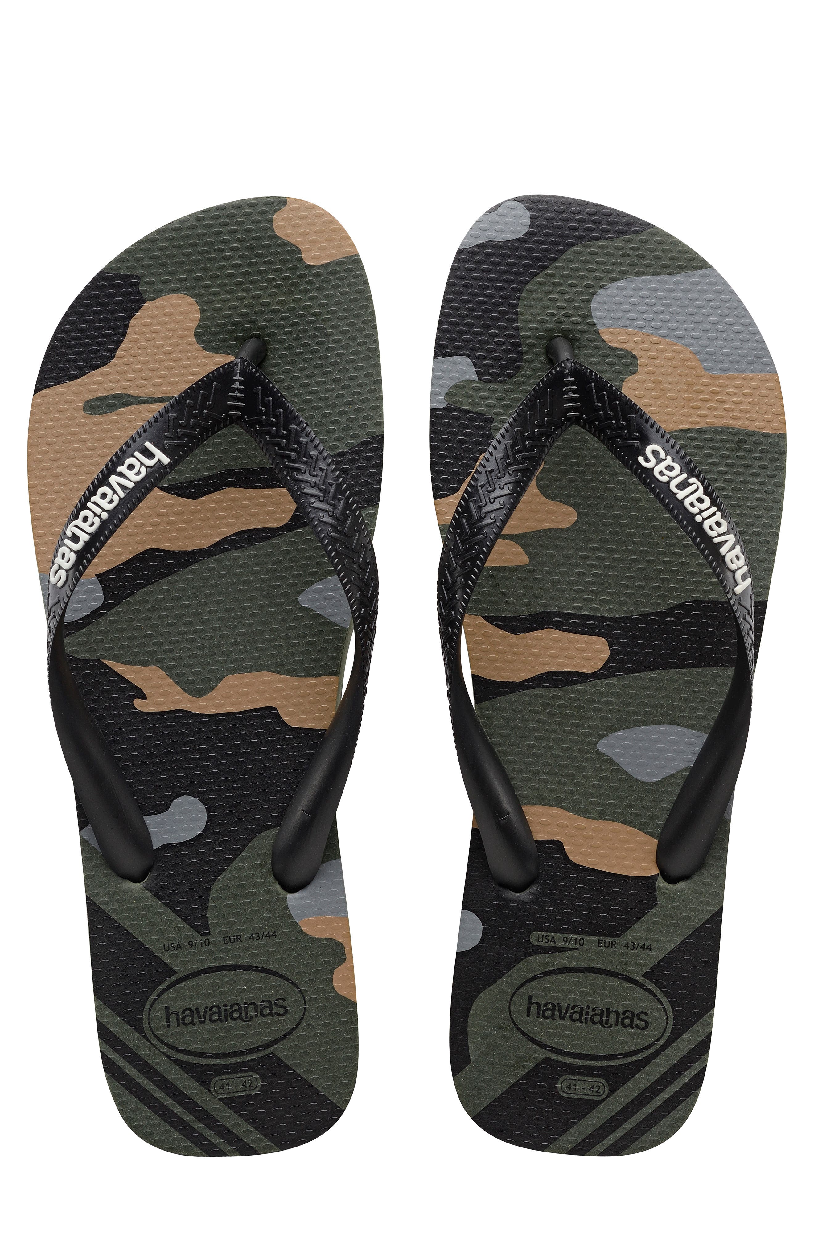 Top Camo Flip Flop, Main, color, OLIVE GREEN