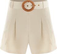 Monlicia Reve 100% Linen Relaxed Fit High-Waist Shorts