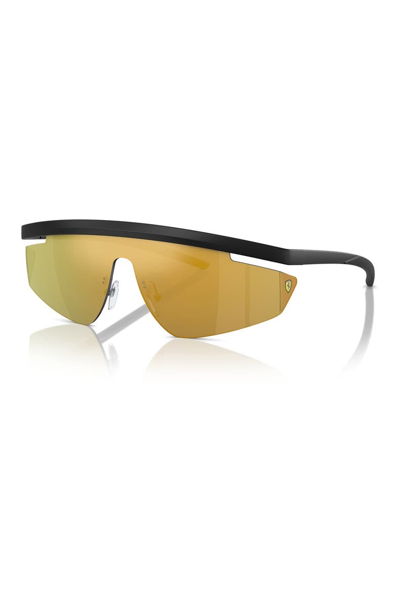 140mm Irregular Shield Sunglasses, Alternate, color, MATTE BLACK