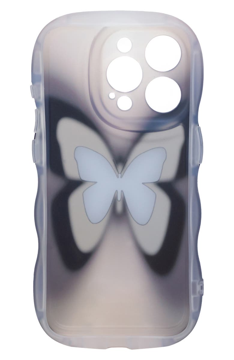 Auramma Groovy Butterfly iPhone 15 Pro Case, Alternate, color, Black
