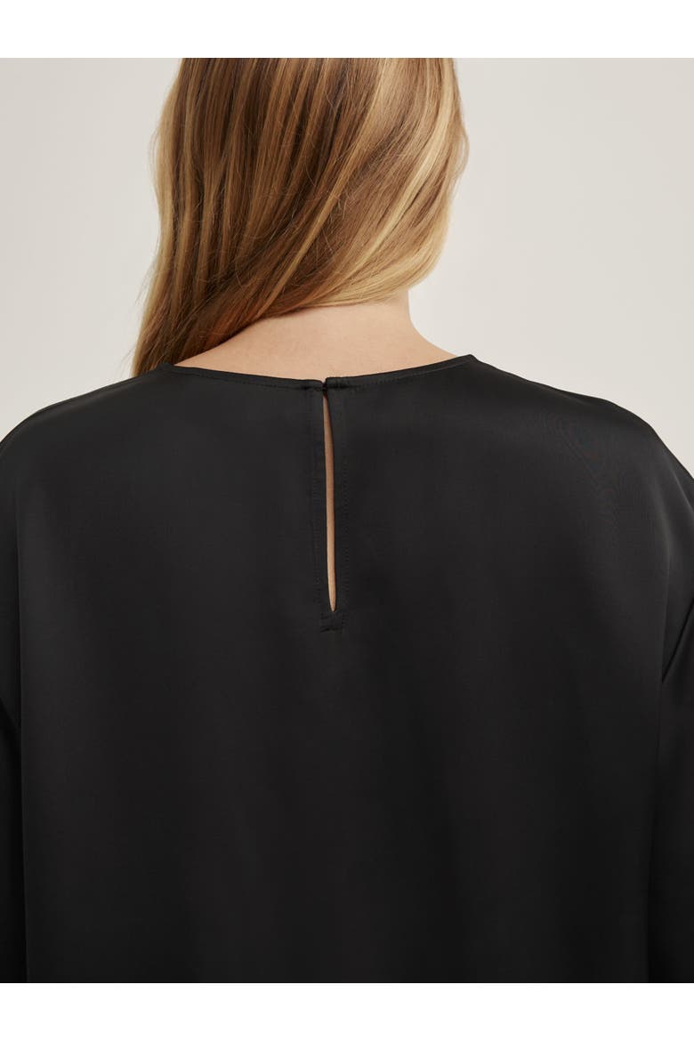 Satin T-shirt, Alternate, color, Black
