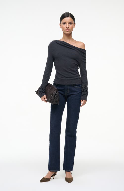 Staud Philomena One-shoulder Top In Gray