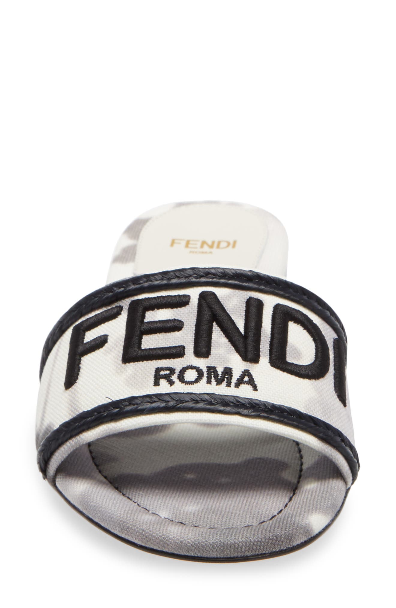 Hortensia Floral Print Logo Sandal, Alternate, color, BIANCO