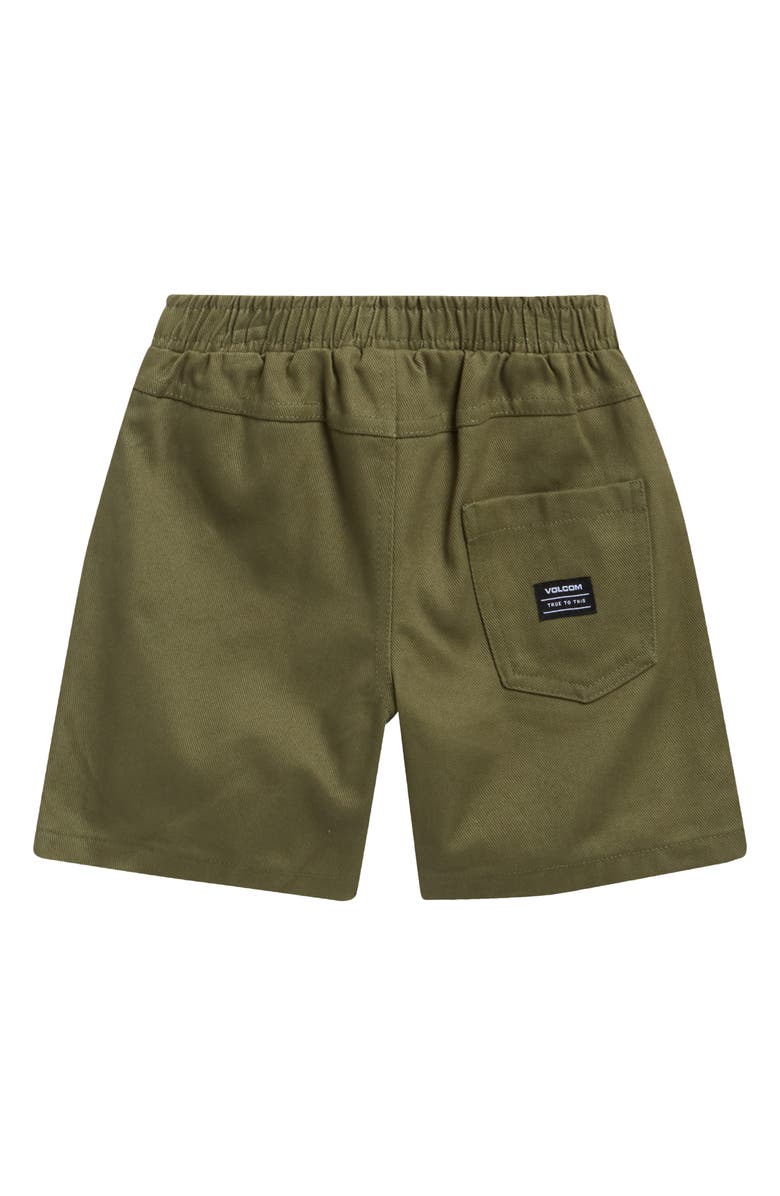 Volcom Kids' Short Sleeve Camp Shirt & Shorts Set, Alternate, color, Olive