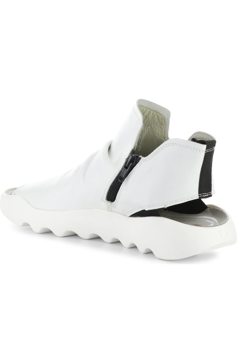 Softinos by Fly London Wish Platform Wedge Sandal, Alternate, color, 001 White Smooth Lea