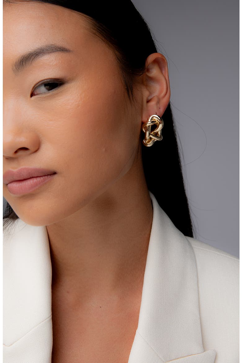 Kalno Maxi Stud Earrings in Gold, Alternate, color, Gold