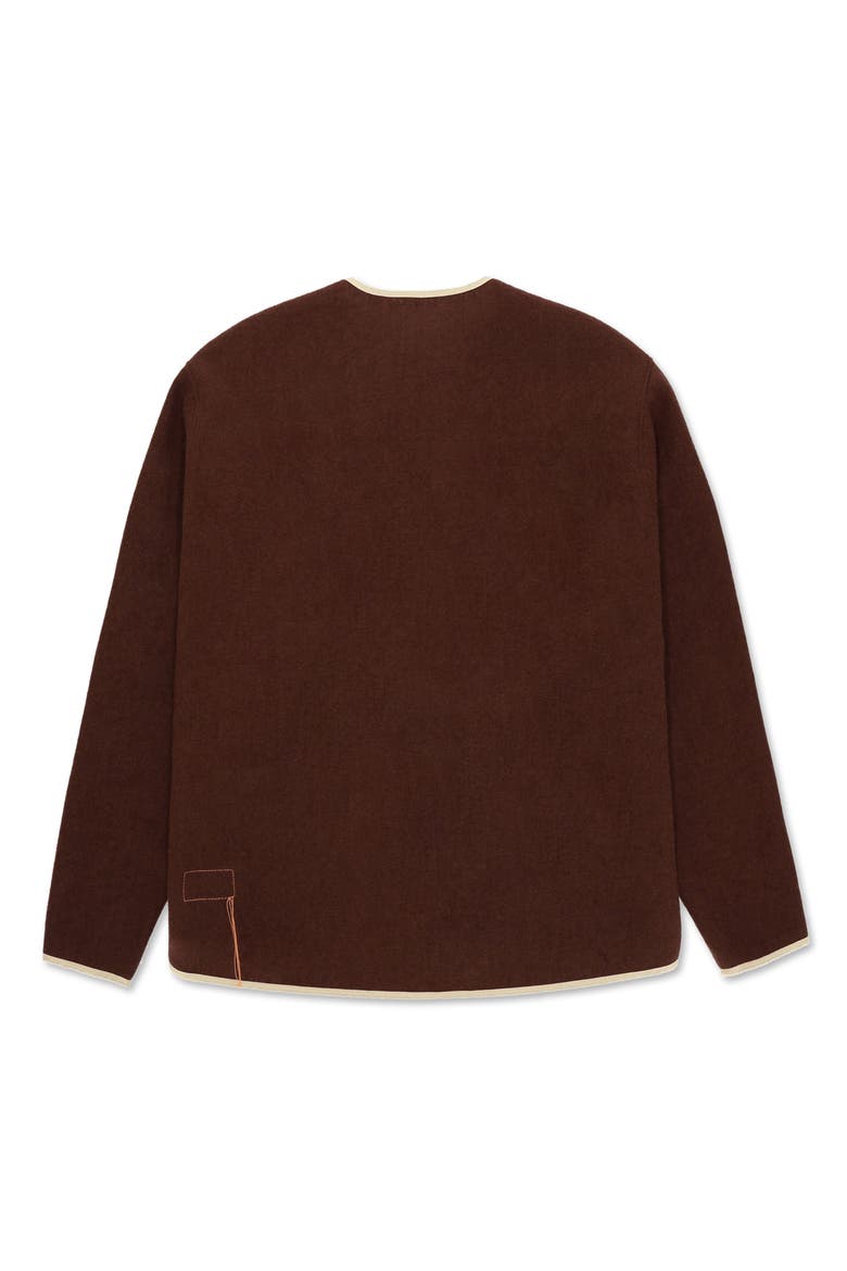 Virgin Wool Jacket, Alternate, color, Brown