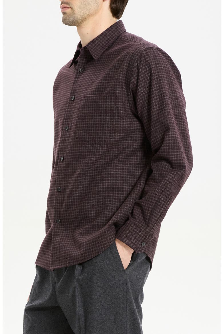 Weekend Woods Check Cotton Button-Up Shirt, Alternate, color, DEEP EGGPLANT MULTI - 2I4