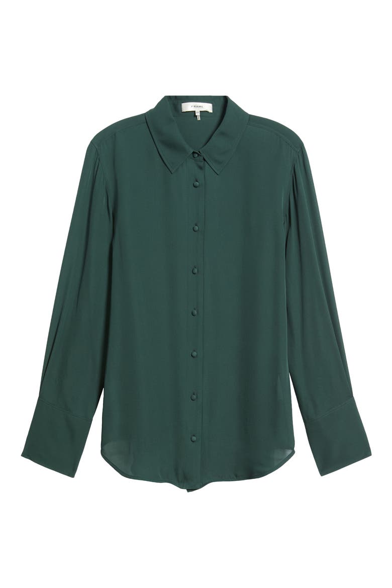 The Standard Silk Shirt, Alternate, color, FOREST NIGHT