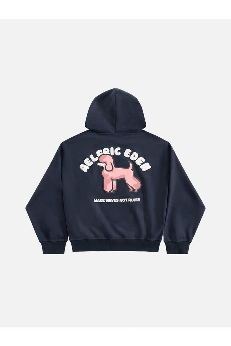 Cute Poodle Pullover Hoodie, Alternate, color, Dark Blue