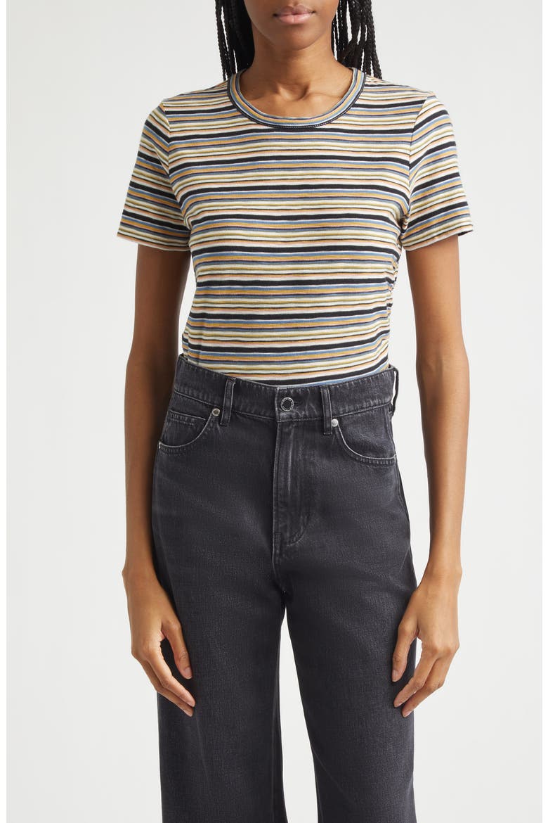Bouvet Stripe Cotton T-Shirt, Main, color, VARIEGATED MULTI STRIPE