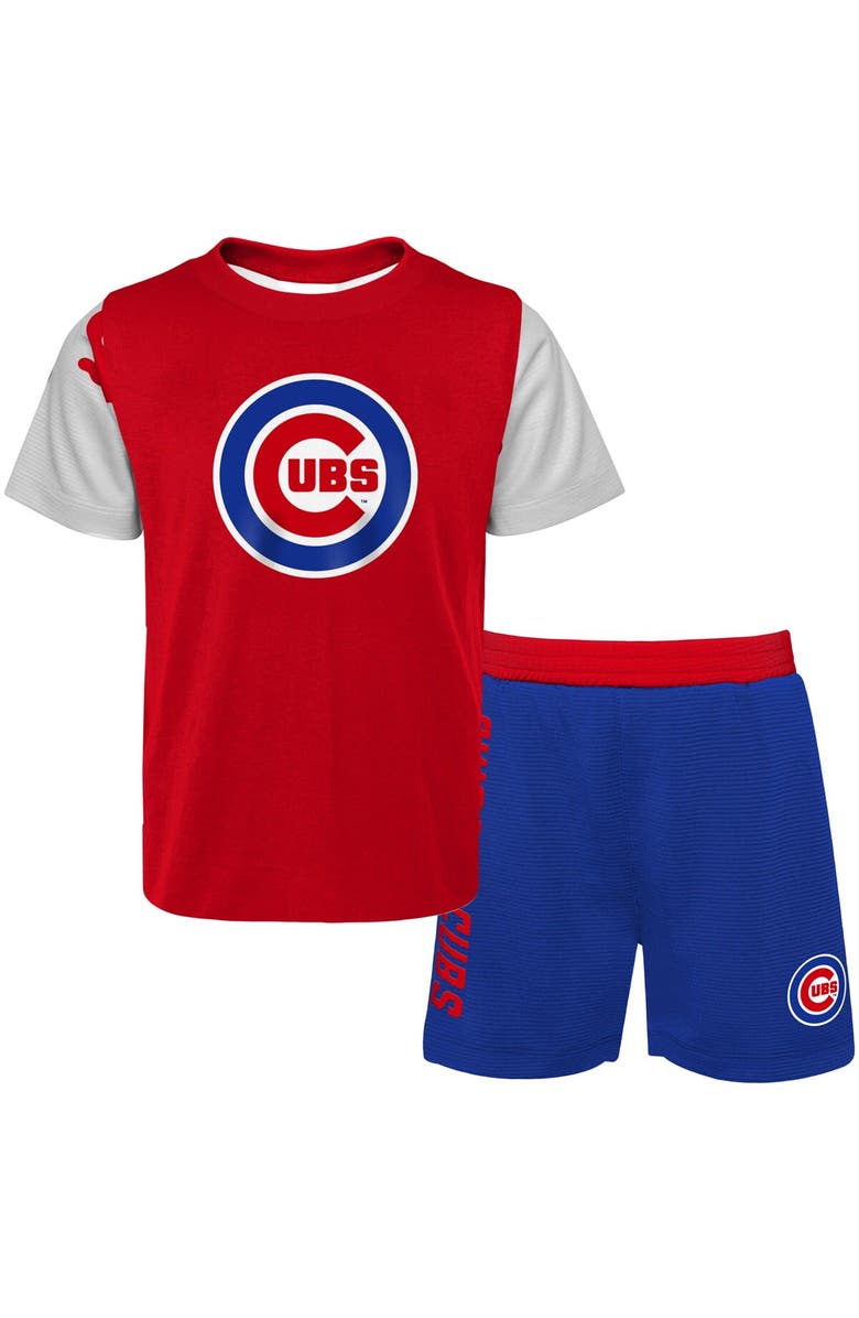 Outerstuff Newborn & Infant Royal/Red Chicago Cubs Pinch Hitter T-Shirt & Shorts Set, Alternate, color, Royal