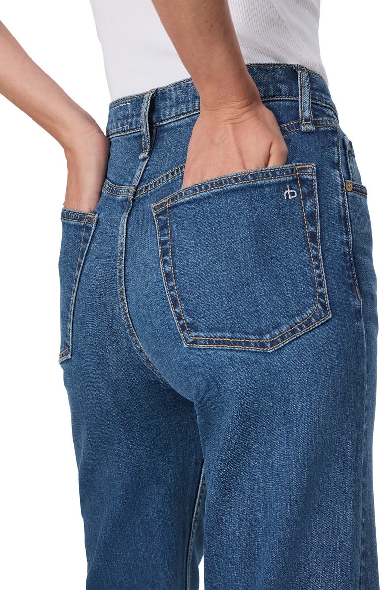 rag & bone Harlow Raw Hem Ankle Straight Leg Jeans, Alternate, color, Nova