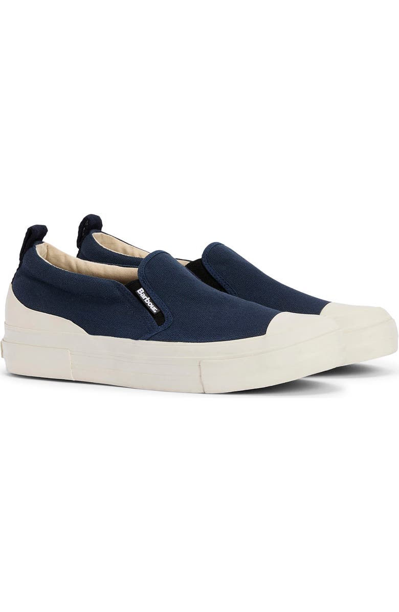 Barbour Cowan Canvas Slip-On Sneaker, Alternate, color, Navy