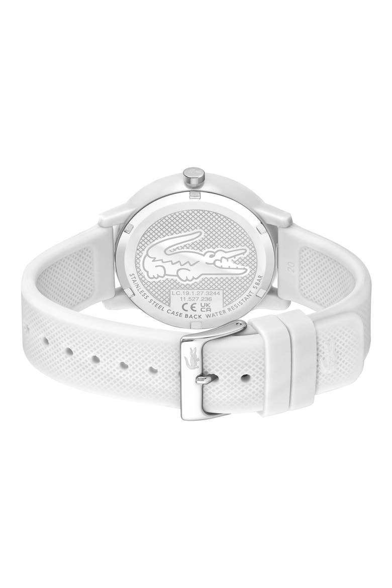 12.12 Silicone Strap Watch, 42mm, Alternate, color, WHITE