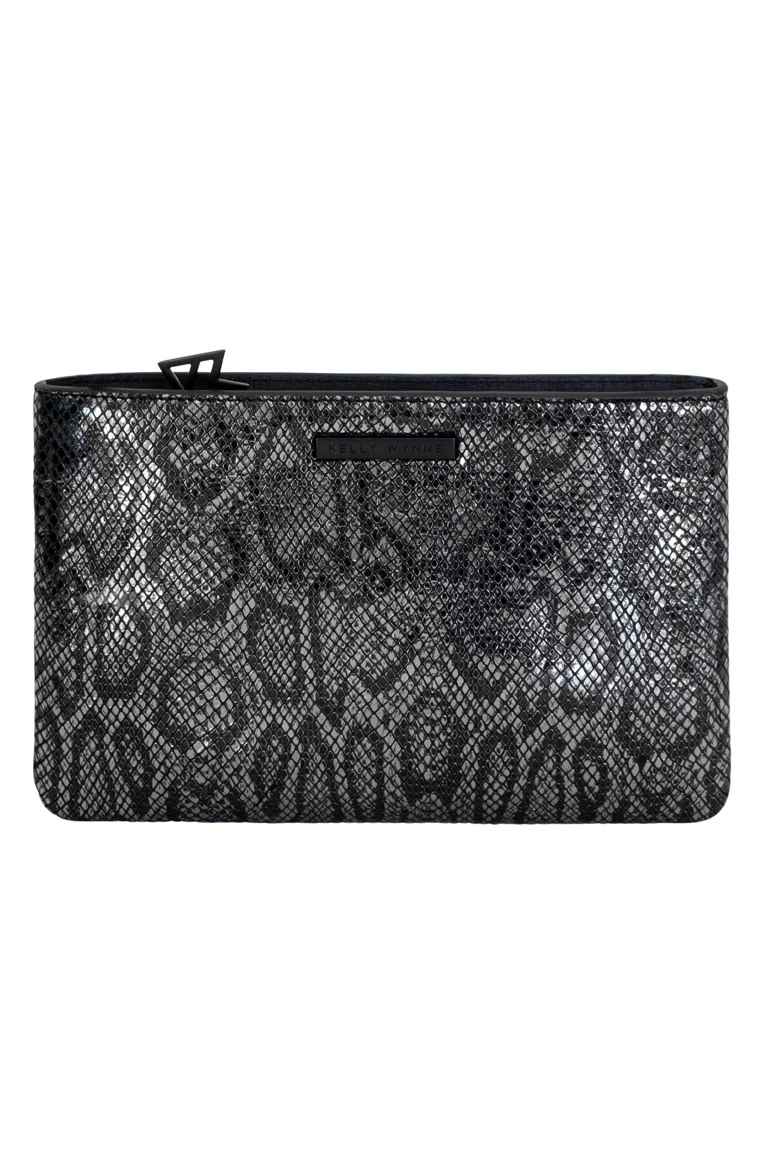 Kelly Wynne Risky Biz Convertible Leather Wristlet, Alternate, color, 