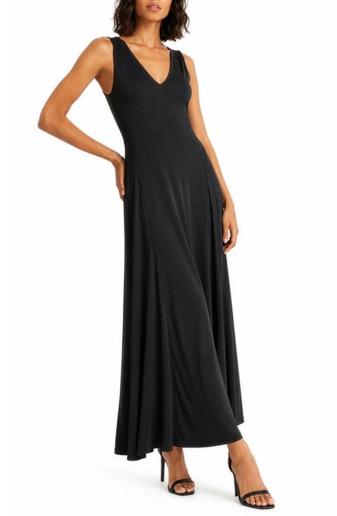 Geneva V-Neck Sleeveless Maxi Dress