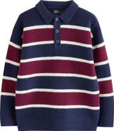 NEXT Kids' Stripe Polo Sweater