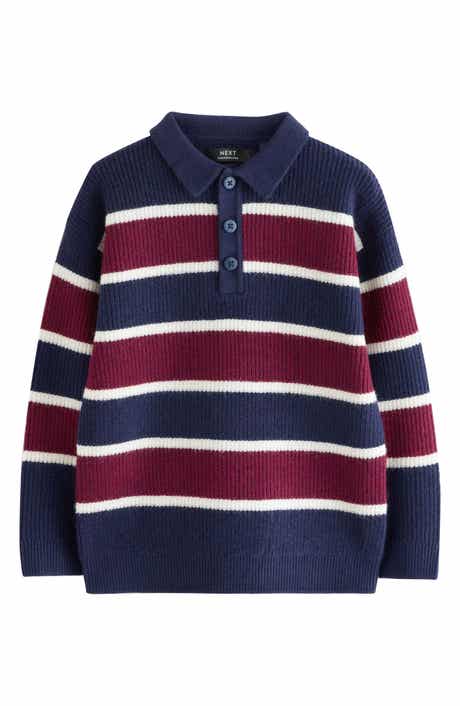 NEXT Kids' Stripe Polo Sweater