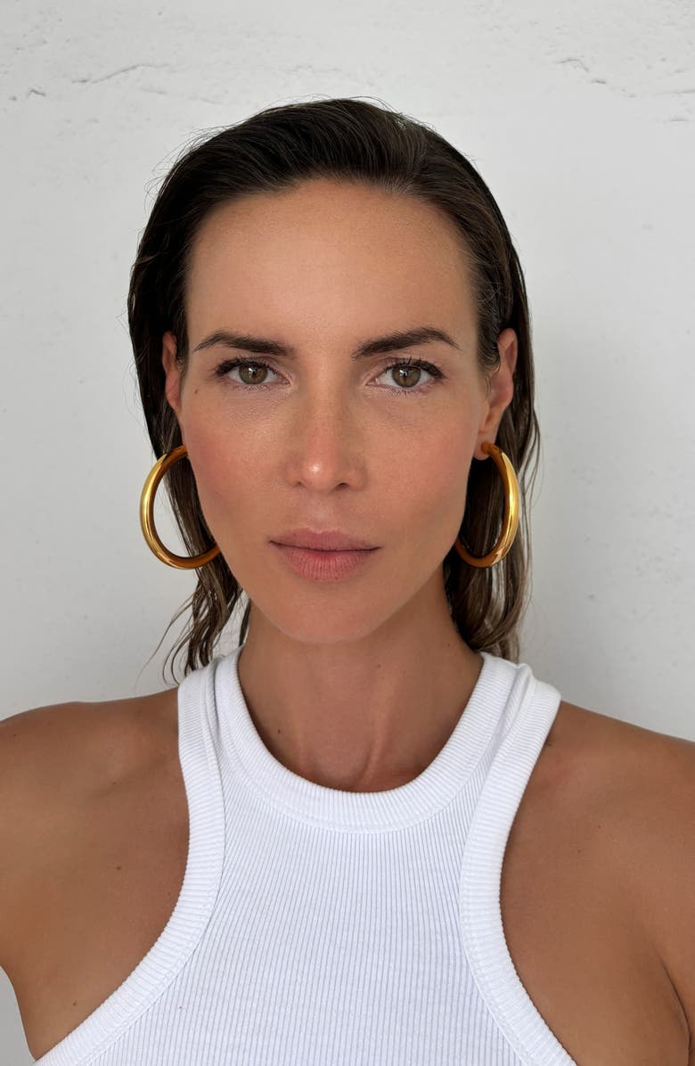 st. Moran Chunky Hoop Earrings, Alternate, color, Gold