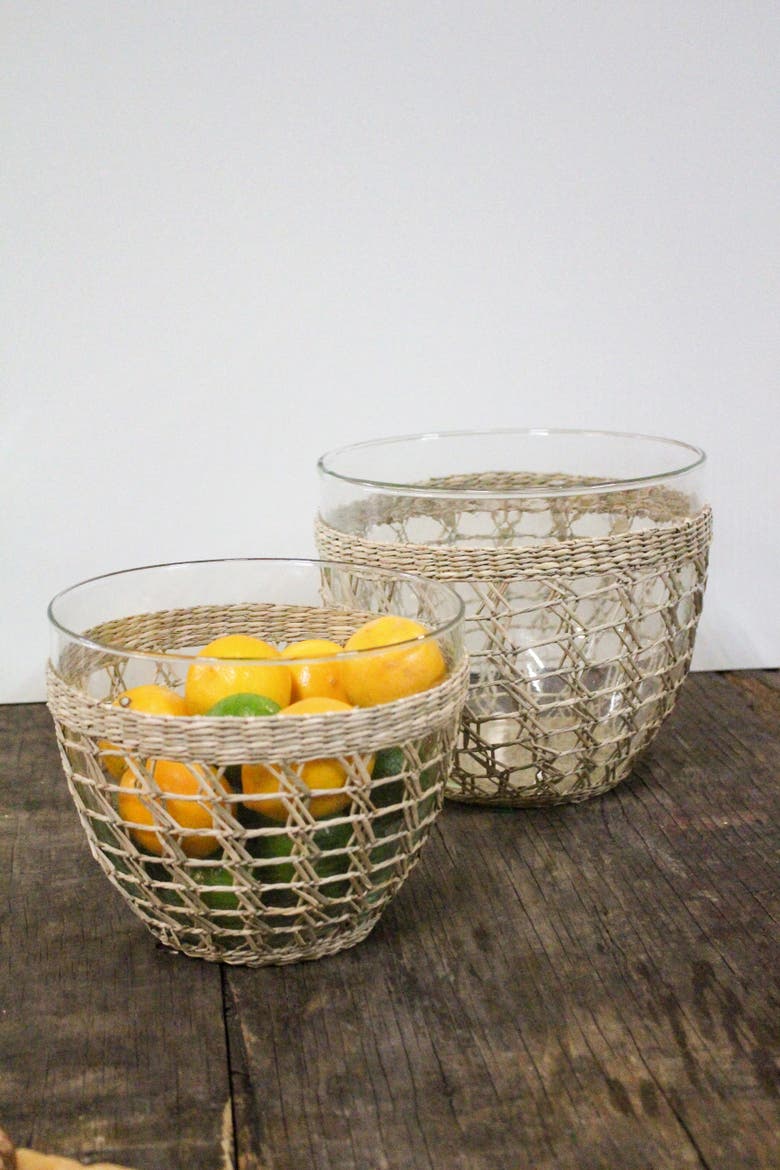 Seagrass Cage Bowl, Alternate, color, Natural - Large