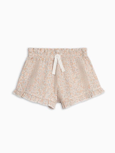 Organic Luz Muslin Ruffle Shorts (Toddler & Little Kids)