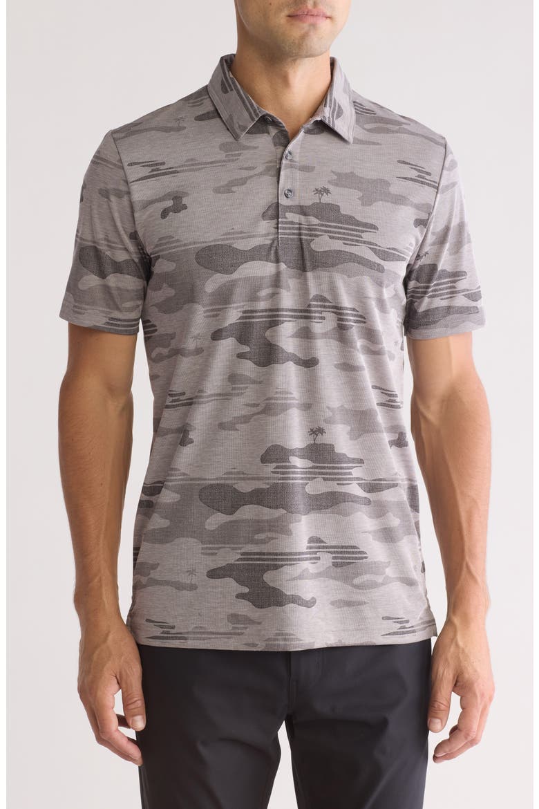 Beachside Stealth Pima Cotton Blend Polo, Main, color, HEATHER GREY