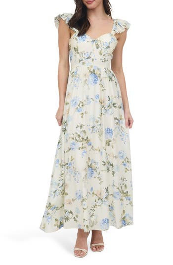 BLU PEPPER BLU PEPPER FLORAL RUFFLE MAXI SUNDRESS 