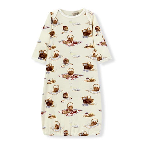 Milkbarn Organic Cotton Newborn Gown And Hat Set