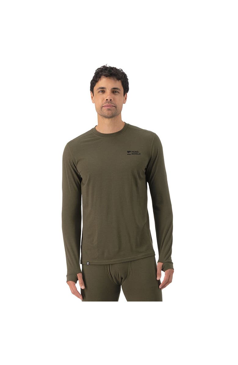 Mons Royale Cascade Merino Flex Long-Sleeve Top - Men's, Main, color, Dark Olive2