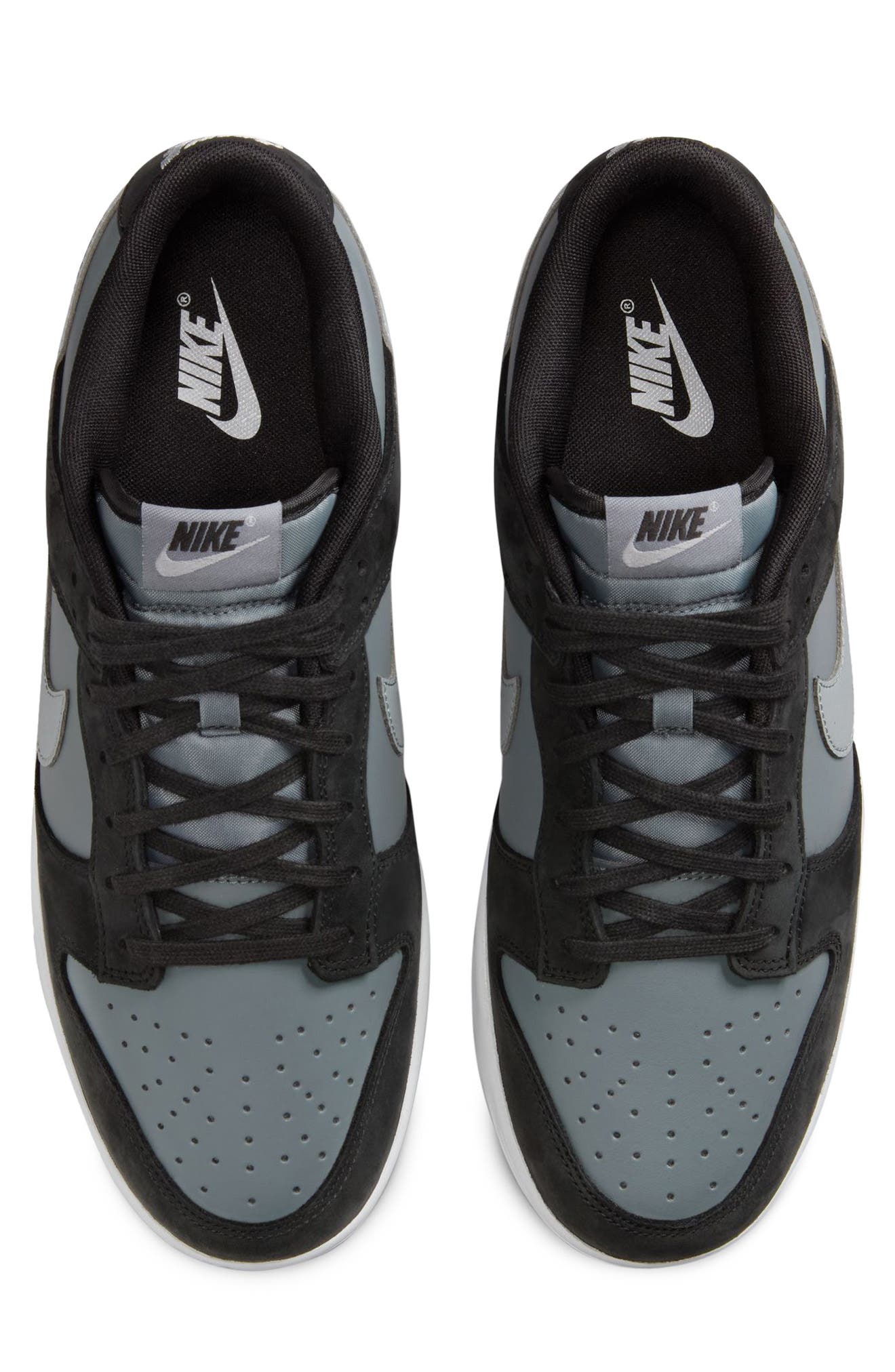 Nike Dunk Low Retro Basketball Sneaker, Alternate, color, Black/ Smoke Grey