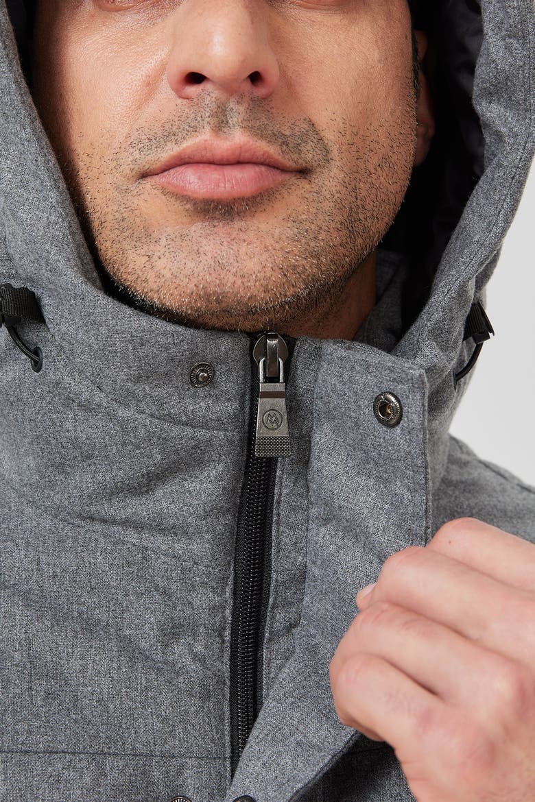 Truckee Herringbone Down Jacket, Alternate, color, Grey Heather