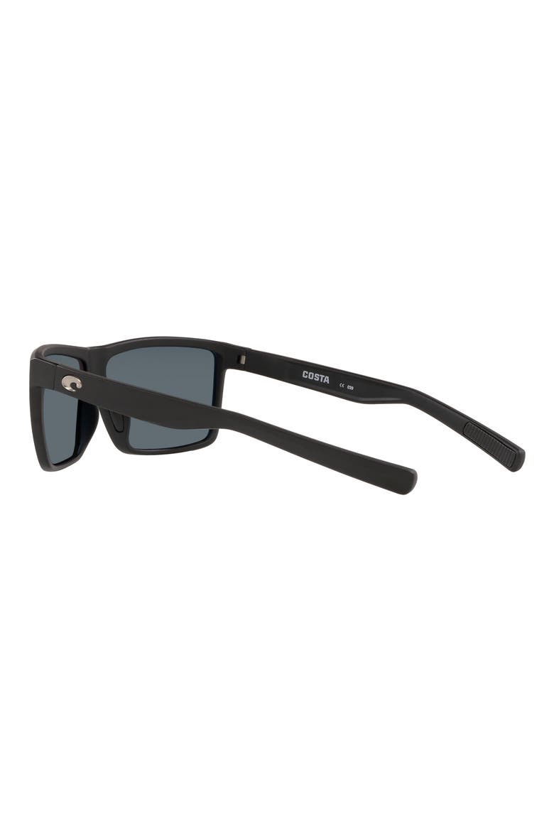 Rinconcito 60mm Polarized Rectangular Sunglasses, Alternate, color, BLACK